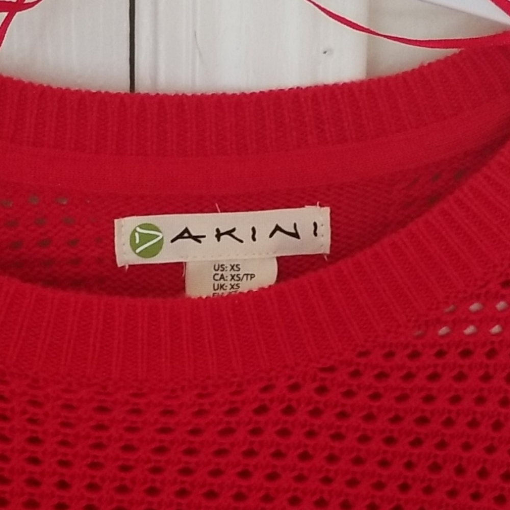 Dakini red sweater small with zippers brand new!